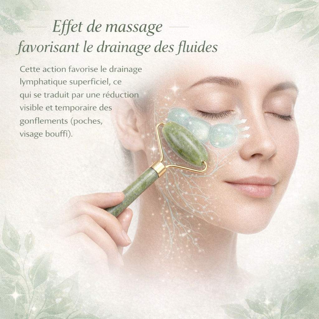 Natural Jade Gua Sha Stone & Roller