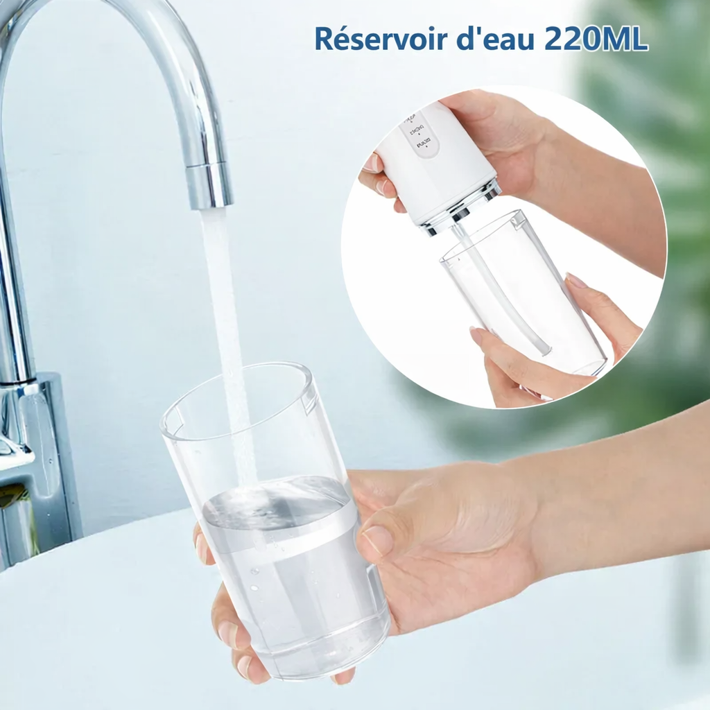 Irrigateur Buccal Portable – Nettoyage Profond & Gencives Sublimées